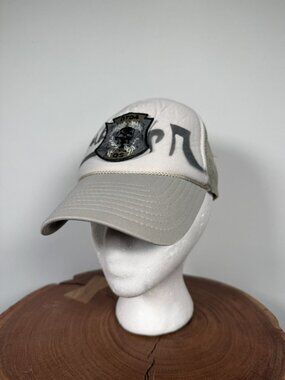 Y2K Quiksilver Skull Embroidered Mesh Panel Hat
